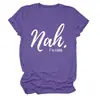 Não, estou bem Amazon Wish Site Independente Moda Casual Personalizada Camiseta Feminina Gola Redonda Manga Curta Exportação