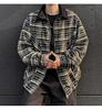 Chaqueta holgada de cuadros vintage americana de moda para adolescentes, de primavera y otoño, para hombres y mujeres, chaqueta holgada de manga larga que combina con todo.