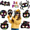 Máscara de Halloween Explosiones de Amazon Pintura Raspada DIY Máscara para Niños Pintura Raspada Alien Papel Raspado Música Raspada