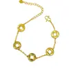 Nova loja de ouro com pulseira de ouro CNC flash flor rica moeda de ouro alta Coringa para presente de namorada