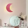 Lámpara de pared portátil recargable para niños de comercio exterior transfronterizo, no requiere cableado, lámpara de noche de luna y nube, luz decorativa creativa de dibujos animados