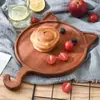 [Escolha Premium] Tábua de Corte para Bebê Frutas Tábua de Corte de Madeira Tábua de Corte Mini Prato Criativo Infantil Tábua de Corte