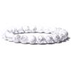 Pulsera de Abalorios de Piedra Artificial de 8 mm para Hombre, Pulsera Elástica de Turquesa Blanca, Venta al por Mayor