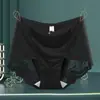 Ropa interior de encaje satinado de lujo ligero para mujer, cintura media-alta, sexy, talla grande, seda, entrepierna de tela, bragas sin costuras para cadera