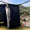 Tenda Externa para Carro com Cortina de Chuveiro Preta de Privacidade, Toldo Lateral para Camping sem Estrutura