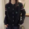 Cardigan de Tricô Longo com Mangas Compridas Inspirado na Chanel para Mulheres, Suéter Curto com Gola Redonda, Peça de Roupa Externa - Nova Coleção Primavera/Outono 2026