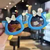 Óculos de Sol Infantil com Laço Gatinho Raposas Meninos Meninas Óculos de Sol Infantil Antivírus Formato Côncavo