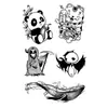 Tatuagem Adesiva Temporária Casual e Fofa de Gato da Sorte Panda Gigante à Prova D'água de Longa Duração Nicho de Alta Qualidade Adesivo de Tatuagem Herbal para Mulheres
