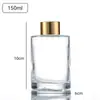 Botella de Aromaterapia Sin Fuego para Coche Botella Vacía Botella Pequeña para el Hogar Agua de Rosas Rattan Volátil Decoración con Flores Secas Botella de Vidrio para Perfume
