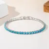 Pulseira de Raquete de Tênis com Broca de Zircônia Estilo Europeu 4.0 Cor Retenção 18K Fileira Única Joia Fronteira Amazon Hip Hop Mercadorias de Comércio Exterior