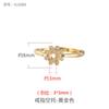 Girasol Anillo de Moda y Dulce Estilo Ins Soporte Vacío para Mujeres Incrustado con Cera de Abejas Jade Rojo del Sur Soporte de Anillo Redondo Accesorios