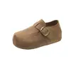 Zapatos Birkenstock de Piel Genuina con Suela Gruesa para Aumentar la Altura Interior para Mujer, Slip-on, Otoño 2026, Nuevos Mocasines Casuales Retro, Zapatos Individuales