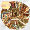 Conjunto de 50 Peças de Cartões de Parede de Ação de Graças de Importação Direta com Folhas de Bordo e Decorações de Abóbora Cartões Postais