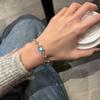 Pulsera Planeta Azul de Alto Valor Diseño Simple Nicho Lujo Ligero Alta Gama Versátil Regalo para Estudiante Joyería para Novia