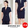 Traje gris elegante de corte entallado, ropa de negocios, traje de mujer de moda, traje de verano, tienda de oro, herramientas, joyería, monos
