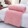 Manta de Tafetán de una Sola Capa de Color Sólido con Diseño de Mariposa Jacquard 3D, Adecuada para Siestas en Casa y Oficina, Manta para Aire Acondicionado, Venta al por Mayor