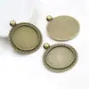 Gema del Tiempo 25mm Diámetro Interno Aleación Colgante Base Joyería DIY Base Accesorios