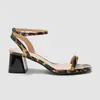 Sandalias Elegantes para Viajar, Estilo de Comercio Exterior Europeo y Americano Transfronterizo, para Mujer, Uso en Exteriores, Correa Única, Punta Cuadrada, Tacón Grueso, Tacones Altos Versátiles de Moda