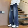 Conjunto Retro Rascally Cool Americano para Hombre Verano Manga Corta Ropa Masculina Juvenil Estudiante Atractivo Jeans de Moda