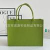 Fabricante de Bolsa de Feltro Atacado Pontual Bolsa Tote Grande Capacidade Pendular Decoração Cor Sólida Feltro Não Tecido Bolsa de Mão