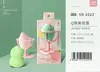 Esponja de Maquiagem Facial Sandy Beauty Blender Dupla Utilização para Úmido e Seco, Ultra Macia, Não Absorvente de Pó com Suporte para Mulheres