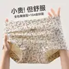 Ropa Interior de Algodón Puro para Mujer 10A Sin Costuras Popular en Tiktok Suave Floral Entrepierna 100% Algodón Cobertura Total Talla Grande Pantalones Cortos tipo Boxer