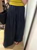 Pantalones anchos de ramio puro para mujer, de primavera y verano, a la moda, holgados, con cordones, adelgazantes, elegantes, rectos e informales, 2523