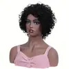 Moda europea y americana peluca rizada natural esponjosa cabeza explosiva tocado África peluca rizada pequeña más vendida