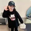 Camiseta Infantil de Manga Longa 2026 Primavera Nova Estilosa para Bebê Menina 100% Algodão Puro Confortável Versátil Moda Camada Base