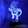 Luminária de mesa LED criativa série dinossauro acrílico 3D especial transfronteiriça para presente de Natal colorido