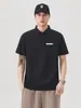 Ropa para Hombre Fengshe / Camisa POLO simple de corte holgado estilo americano para hombre, de manga corta, con cremallera, cuello camisero y artesanía de silicona 3D