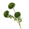Simulación de clavel verde sala modelo de centro comercial para compras en casa arreglo de flores falsas exhibición tacto goma suave clavel tacto bola de lana verde