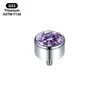 Arete de Aleación de Titanio F136 con Rosca Interna Zirconia 5A Paquete de Clavo para Nariz Aobao con Varilla de Fondo Plano Cabezal de Repuesto para Clavo de Labio con Rosca Interna