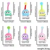 Accesorios para el Cabello Creativos de Dibujos Animados Dopamina Pinzas Lindas de Pequeño Monstruo Palitos Retorcidos Bolas de Carbón Pequeñas de Felpa Pinzas Decorativas para el Cabello de Felpa