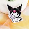 Estilo Ins Macio Fofo Kuromi Emblema de Acrílico Cachorro Canela Broche de Desenho Animado Acessórios DIY para Bolsa Medalha Feminina