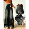Jeans de pierna ancha retro de estilo americano de moda para mujer, nueva colección de otoño 2026, de cintura alta, diseño adelgazante, pantalones de largo hasta el suelo