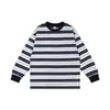 Roupas Infantis Dk 26 Outono Novo Estilo Japonês Camiseta Listrada Solta de Manga Longa para Meninas e Meninos, Camiseta Básica Casual para Crianças Maiores
