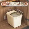 Recipiente de Arroz Doméstico de Grande Capacidade para Armazenamento na Cozinha, à Prova de Umidade e Insetos, Recipiente Selado Espessado para Armazenamento de Arroz, Grãos e Farinha