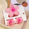 3 Peças Presilha de Cabelo Gradiente de Frangipani Verão Parte de Trás da Cabeça Brilho Exquisito Estilo Férias Presilha de Tubarão Acessório de Cabelo