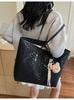 Bolso Trendy Transfronterizo para Mujer de Gran Capacidad 2026 Nuevo Estilo Texturizado de Verano Bolso de Hombro de Compras para Clase y Viajes Diarios Bolso Tote