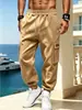 Pantalones jogger cargo para hombre europeos y americanos de bolsillo grande, cintura elástica, puños en el tobillo, venta al por mayor transfronteriza, productos de fábrica de comercio exterior