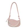 Bolsa Feminina 2024 Nova Bolsa Quadrada Pequena Moda PU Bolsa de Ombro Bolsa de Ombro Bolsa Crossbody de Corrente de Pérola de Alta Qualidade