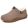 Zapatos de invierno para mujer transfronterizos, forrados de felpa para abrigar, mocasines sin cordones de ante sintético, casuales y versátiles, zapatos de algodón tipo slip-on de felpa