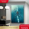 Amazon Halloween Pintura Decorativa Núcleo Inglês Simples Sala de Estar Frameless Pintura Spider Ghost Quarto Pendurado Pintura 3176