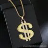 Moda Europeia e Americana Exagerada Colar com Pingente de Dólar para Homens, Pingente de Personalidade Hip-Hop da Moda, Corrente Torcida de Aço Inoxidável Corrente para Suéter Joias