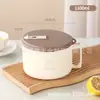 Tigela de Aço Inoxidável para Macarrão Instantâneo com Tampa, Copo para Fast Food, Tigela de Arroz Drenável para Dormitório de Estudantes, Artefato de Marmita Fácil de Limpar