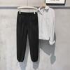 Calças compridas esportivas casuais para primavera e outono, calças masculinas com cordão na moda, calças retas soltas de hip-hop para estudantes