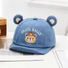 Gorra de béisbol infantil de moda estilo coreano, nuevo sombrero de oso de dibujos animados para primavera y otoño, sombrero tipo cubo para bebé para proteger del sol