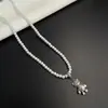 Colar de Pérolas de Alto Padrão Ursinho de Pelúcia Microcravejado com Zircônia Estilo Menina Doce, Corrente de Clavícula Estilo Ins Única e na Moda Atacado