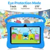 Nueva tablet infantil de 7 pulgadas con funda de silicona anticaídas, pantalla HD y soporte multilingüe